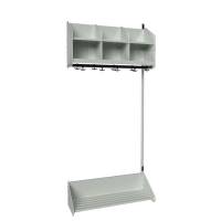 BST garderobe p&aring;bygningssektion model B med 3 pladser 900mm lys gr&aring;