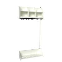 BST garderobe p&aring;bygningssektion model B med 3 pladser 900mm hvid