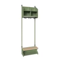 BST garderobe startsektion model D med 2 pladser 600mm gr&oslash;n