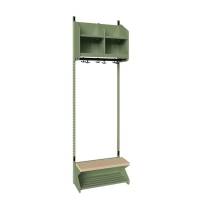 BST garderobe startsektion model D med 2 pladser 600mm gr&oslash;n