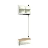 BST garderobe p&aring;bygningssektion model D med 2 pladser 600mm hvid