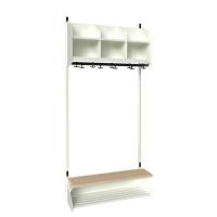 BST garderobe startsektion model D med 3 pladser 900mm hvid