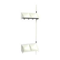 BST garderobe p&aring;bygningssektion model E med 2 pladser 600mm hvid