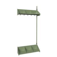 BST garderobe påbygningssektion model E med 3 pladser 900mm grøn