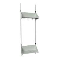 BST garderobe startsektion model F med 2 pladser 600mm lys grå