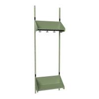 BST garderobe startsektion model F med 2 pladser 600mm grøn