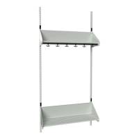 BST garderobe startsektion model F med 3 pladser 900mm lys grå