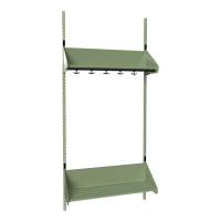 BST garderobe startsektion model F med 3 pladser 900mm gr&oslash;n