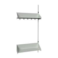 BST garderobe påbygningssektion model F med 3 pladser 900mm lys grå