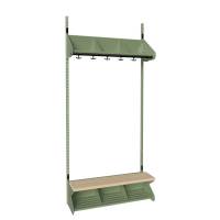 BST garderobe startsektion model G med 3 pladser 900mm grøn