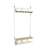BST garderobe startsektion model G med 3 pladser 900mm hvid