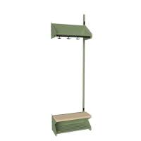 BST garderobe p&aring;bygningssektion model H med 2 pladser 600mm gr&oslash;n