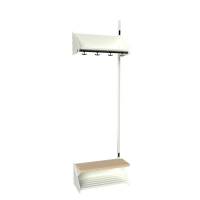 BST garderobe p&aring;bygningssektion model H med 2 pladser 600mm hvid