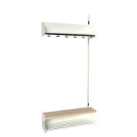 BST garderobe p&aring;bygningssektion model H med 3 pladser 900mm hvid