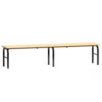 Fritst&aring;ende garderobeb&aelig;nk i lakeret fyrretr&aelig;, bredde 200cm