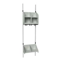 BST garderobe startsektion model A med 2 pladser 500mm lys grå