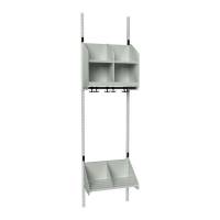 BST garderobe startsektion model A med 2 pladser 500mm lys gr&aring;