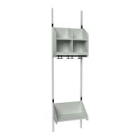 BST garderobe startsektion model B med 2 pladser 500mm lys gr&aring;