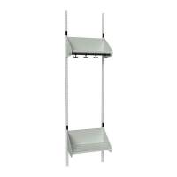 BST garderobe startsektion model F med 2 pladser 500mm lys gr&aring;
