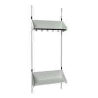 BST garderobe startsektion model F med 3 pladser 750mm lys gr&aring;