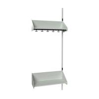 BST garderobe p&aring;bygningssektion model F med 3 pladser 750mm lys gr&aring;