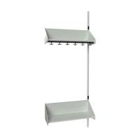 BST garderobe p&aring;bygningssektion model F med 3 pladser 750mm lys gr&aring;
