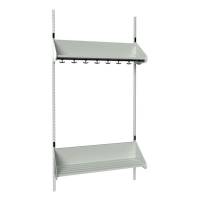 BST garderobe startsektion model F med 4 pladser 1000mm lys gr&aring;