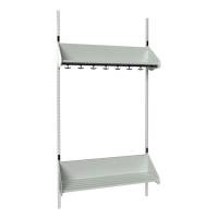 BST garderobe startsektion model F med 4 pladser 1000mm lys gr&aring;