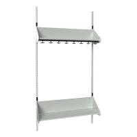 BST garderobe startsektion model F med 4 pladser 1000mm lys gr&aring;