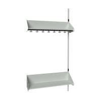 BST garderobe p&aring;bygningssektion model F med 4 pladser 1000mm lys gr&aring;