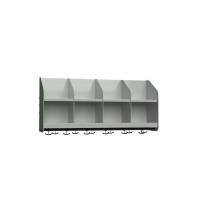 BST garderobehylde med skillev&aelig;g og 4 pladser 1000mm lys gr&aring;