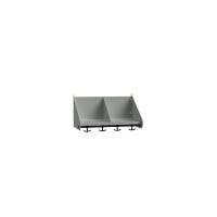 BST hattehylde med skillev&aelig;gge til 2 pladser 500mm lys gr&aring;