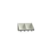 BST hattehylde med skillev&aelig;gge til 2 pladser 500mm hvid