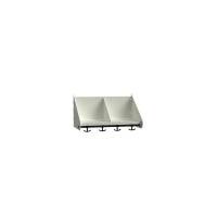 BST hattehylde med skillev&aelig;gge til 2 pladser 500mm hvid