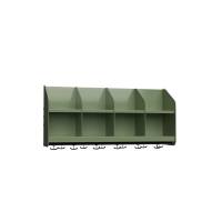 BST garderobehylde med skillev&aelig;g og 4 pladser 1000mm gr&oslash;n