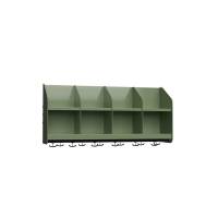 BST garderobehylde med skillev&aelig;g og 4 pladser 1000mm gr&oslash;n