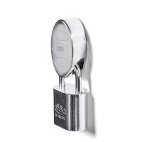 Garderobeskab 3x300mm med skråt tag, 1 rum i højden med antracit døre og greb til hængelåse