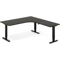 Office h&aelig;ve-s&aelig;nkebord 180x200cm i antracit med sort stel h&oslash;jrevendt