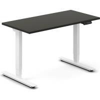 Office hæve-sænkebord 120x60cm antracit med hvidt stel