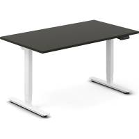 Office h&aelig;ve-s&aelig;nkebord 140x80cm antracit med hvidt stel