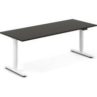 Office h&aelig;ve-s&aelig;nkebord 200x80cm antracit med hvidt stel