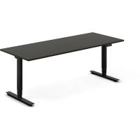 Office hæve-sænkebord 200x80cm antracit med sort stel