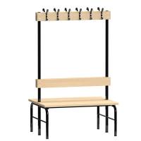 Garderobe b&aelig;nkstativ dobbelsidet 1000mm birk laminat