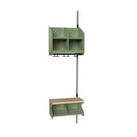 BST garderobe p&aring;bygningssektion model C med 2 pladser 500mm gr&oslash;n