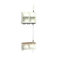 BST garderobe p&aring;bygningssektion model C med 2 pladser 500mm hvid