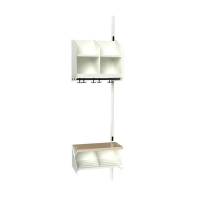 BST garderobe p&aring;bygningssektion model C med 2 pladser 500mm hvid