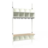 BST garderobe startsektion model C med 4 pladser 1000mm hvid