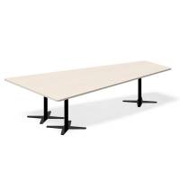 Office konferencebord trapezformet 320x180cm Birk med sort stel