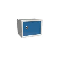 Opbevaringsboks med cylinderlås 150x200x150mm blå