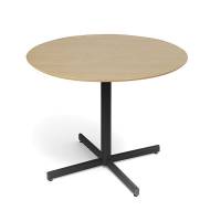 Cruzo konferencebord &Oslash;120cm i b&oslash;g laminat med sort stel